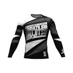 Erwin Rashguard BJJ long sleeve - zwart/wit