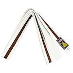 Ronin Budo Belt Youth Striped - white/brown