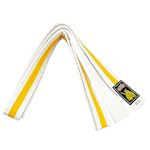 Ronin Budo Belt Youth Striped - white/yellow