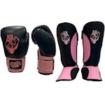 Ronin Kickboxing Set Tiger-Line - black/pink